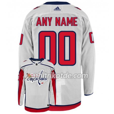 Washington Capitals Trikot Custom Adidas Weiß Authentic - Herren